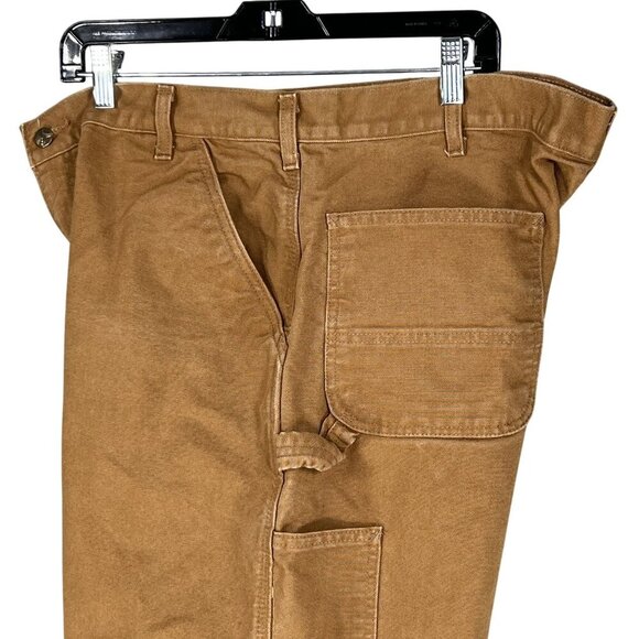 Carhartt Mens 40x32 Duck Durable Canvas Brown Utility Chore Work Pants Carpenter - Picture 11 of 16